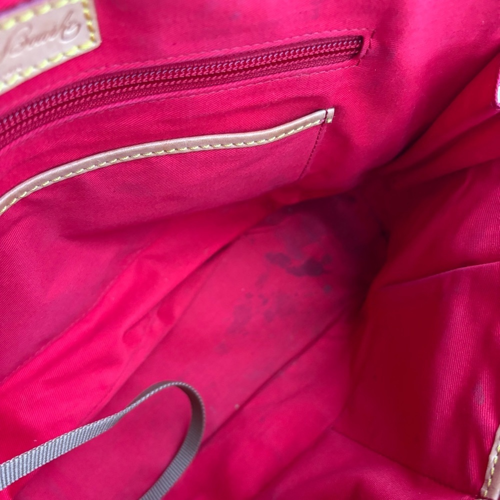 Dooney & Bourke Pink and Brown Croc Embossed Satchel - Picture 10 of 13